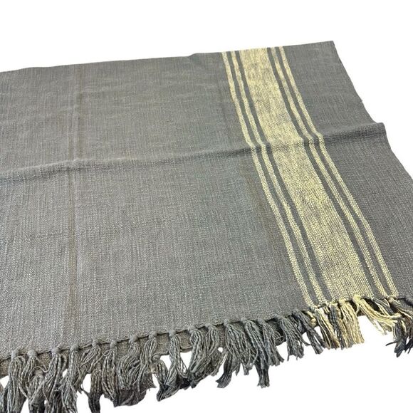 Surya Bramble Charcoal Hand Woven Boho Throw Blanket - Picture 4 of 8